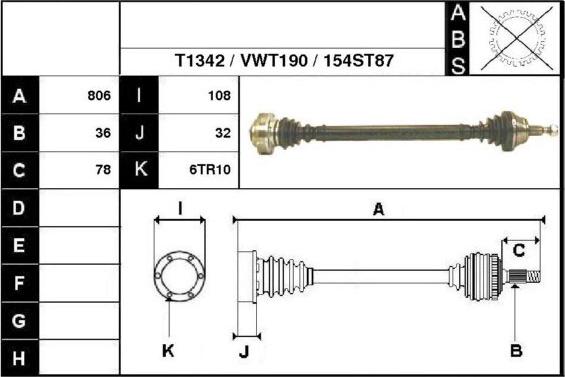 Technika 67154 - Приводной вал autospares.lv