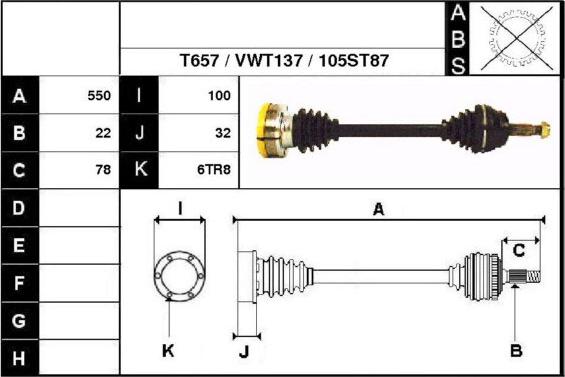 Technika 67105 - Приводной вал autospares.lv