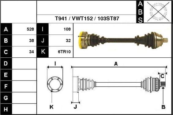 Technika 67103 - Приводной вал autospares.lv