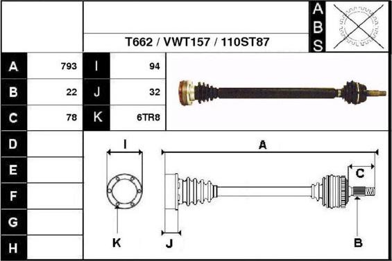 Technika 67110 - Приводной вал autospares.lv