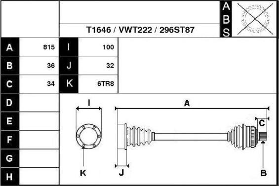 Technika 67296 - Приводной вал autospares.lv