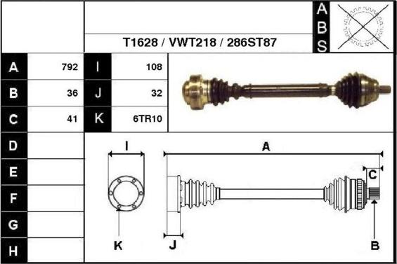 Technika 67286 - Приводной вал autospares.lv