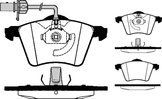 Technika 01541 - Тормозные колодки, дисковые, комплект autospares.lv