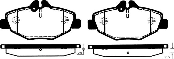 Technika 01506 - Тормозные колодки, дисковые, комплект autospares.lv