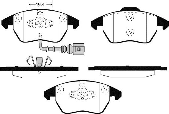 Technika 01514 - Тормозные колодки, дисковые, комплект autospares.lv