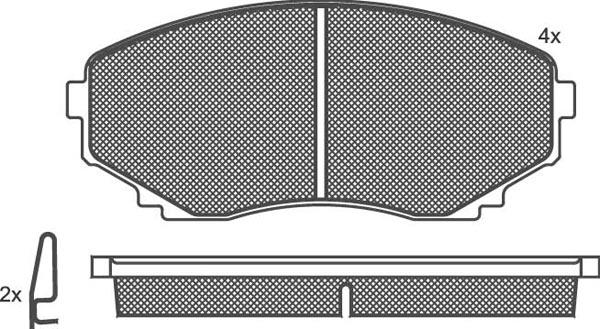 Technika 01570 - Тормозные колодки, дисковые, комплект autospares.lv