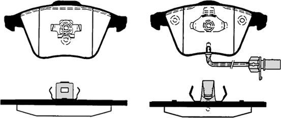 Technika 01688 - Тормозные колодки, дисковые, комплект autospares.lv