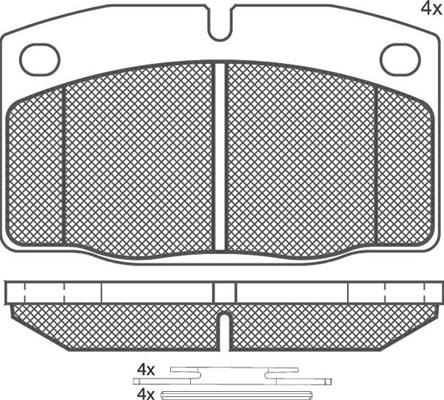 Technika 01046 - Тормозные колодки, дисковые, комплект autospares.lv