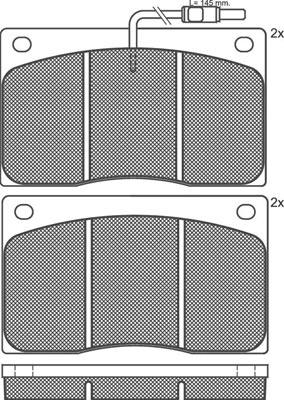 Technika 01055B - Тормозные колодки, дисковые, комплект autospares.lv