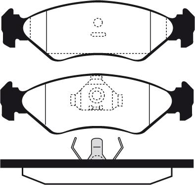 Technika 01027 - Тормозные колодки, дисковые, комплект autospares.lv