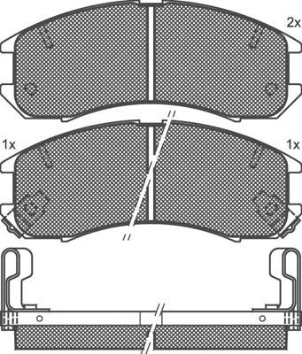 Technika 01143 - Тормозные колодки, дисковые, комплект autospares.lv