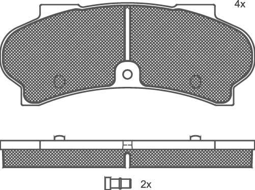 Technika 01107B - Тормозные колодки, дисковые, комплект autospares.lv