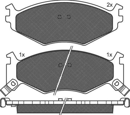 Technika 01122 - Тормозные колодки, дисковые, комплект autospares.lv