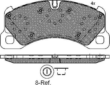 Technika 01818 - Тормозные колодки, дисковые, комплект autospares.lv