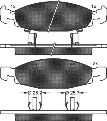 Technika 01391 - Тормозные колодки, дисковые, комплект autospares.lv