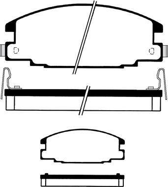 Ashika 50904 - Тормозные колодки, дисковые, комплект autospares.lv