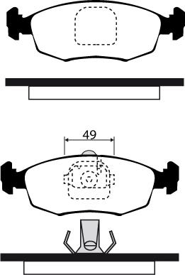 Technika 01291 - Тормозные колодки, дисковые, комплект autospares.lv