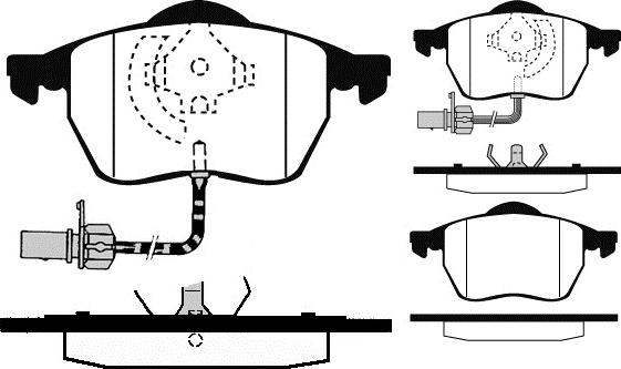 Technika 01223A - Тормозные колодки, дисковые, комплект autospares.lv