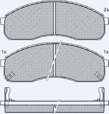 Technika 01758A - Тормозные колодки, дисковые, комплект autospares.lv