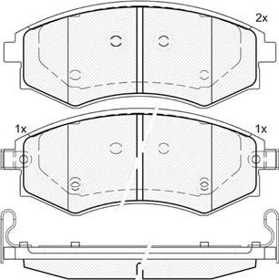 Technika 01734A - Тормозные колодки, дисковые, комплект autospares.lv