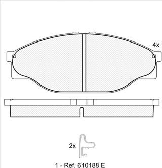 Technika 01727A - Тормозные колодки, дисковые, комплект autospares.lv