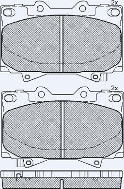 Remsa 2707.04 - Тормозные колодки, дисковые, комплект autospares.lv