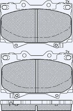 Magneti Marelli BP1135 - Тормозные колодки, дисковые, комплект autospares.lv