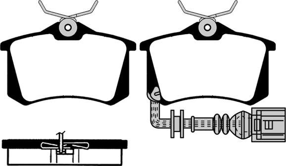 Quinton Hazell BP951 - Тормозные колодки, дисковые, комплект autospares.lv