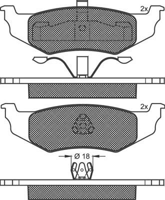 Technika 02153 - Тормозные колодки, дисковые, комплект autospares.lv