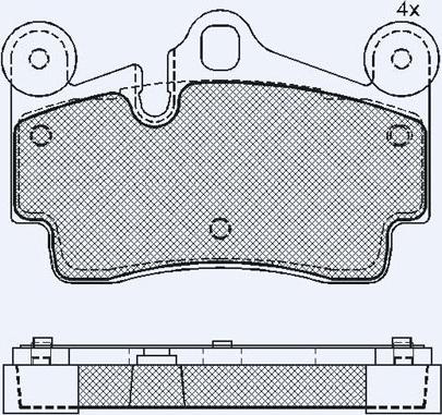 Technika 02253B - Тормозные колодки, дисковые, комплект autospares.lv