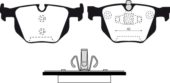 Technika 02261 - Тормозные колодки, дисковые, комплект autospares.lv