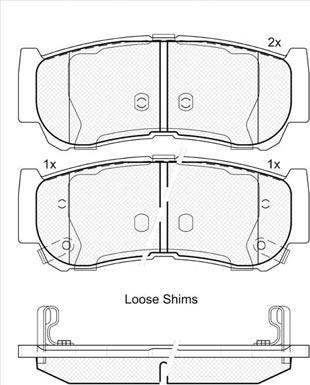 Technika 02212A - Тормозные колодки, дисковые, комплект autospares.lv