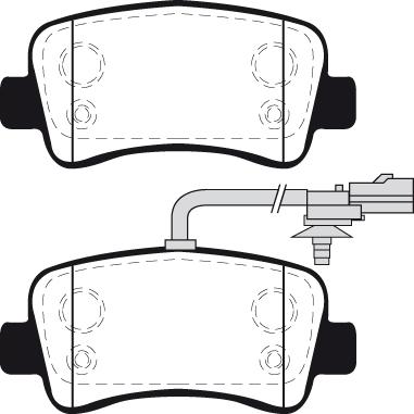 Technika 02284A - Тормозные колодки, дисковые, комплект autospares.lv