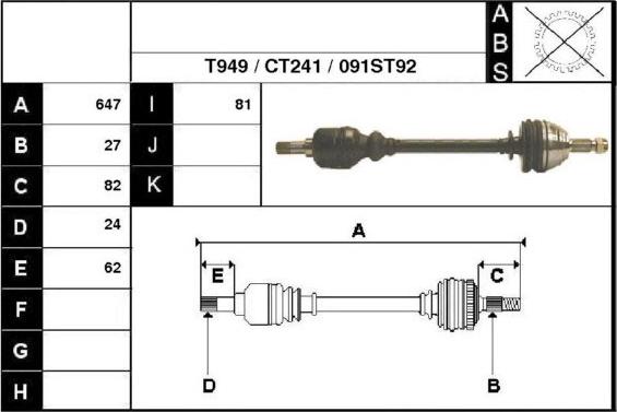 Technika 18091 - Приводной вал autospares.lv