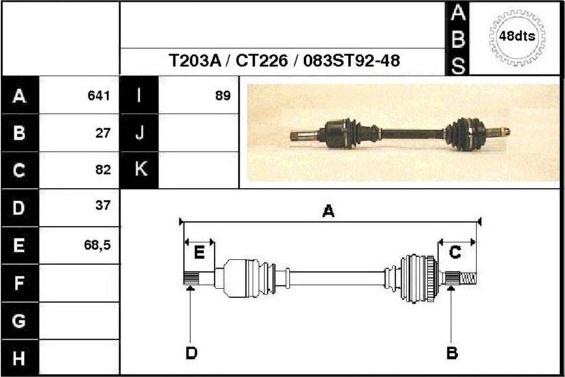 Technika 18083A - Приводной вал autospares.lv