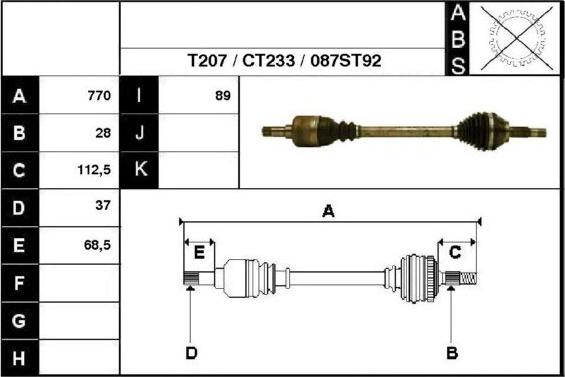 Technika 18087 - Приводной вал autospares.lv