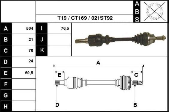 Technika 18021 - Приводной вал autospares.lv