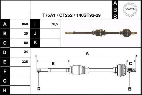 Technika 18140A1 - Приводной вал autospares.lv