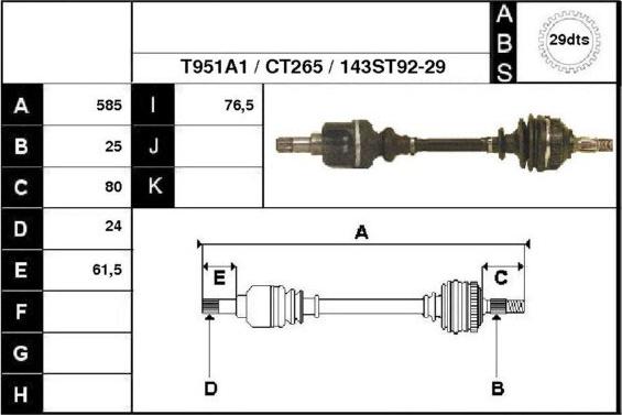 Technika 18143A1 - Приводной вал autospares.lv