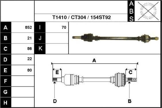 Technika 18154 - Приводной вал autospares.lv