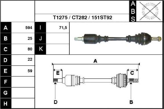 Technika 18151 - Приводной вал autospares.lv