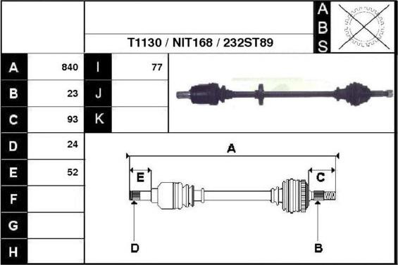 Technika 87232 - Приводной вал autospares.lv