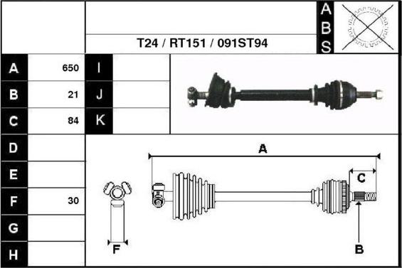 Technika 38091 - Приводной вал autospares.lv