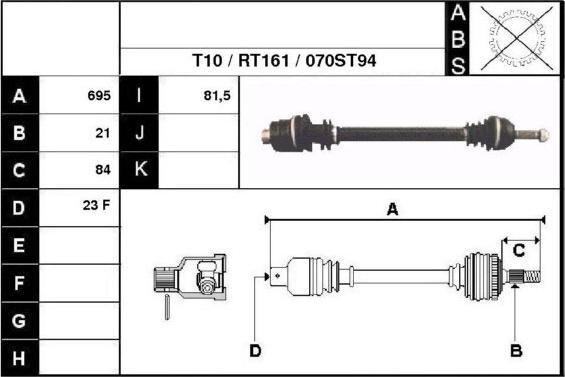 Technika 38070 - Приводной вал autospares.lv