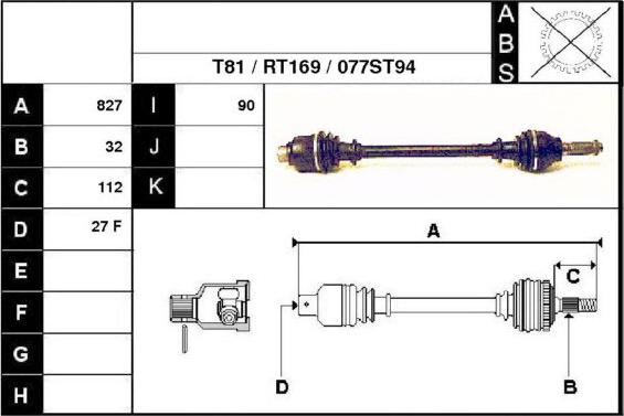 Technika 38077 - Приводной вал autospares.lv