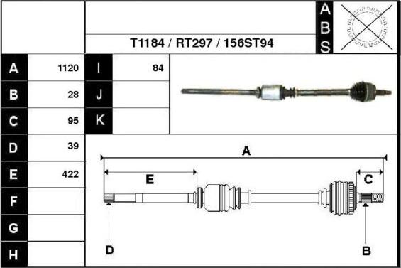 Technika 38156 - Приводной вал autospares.lv