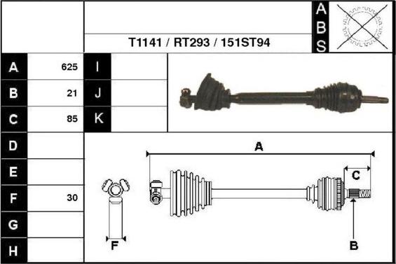 Technika 38151 - Приводной вал autospares.lv