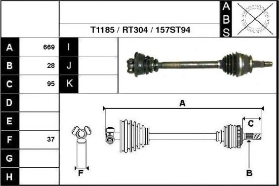 Technika 38157 - Приводной вал autospares.lv