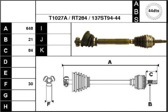 Technika 38137A - Приводной вал autospares.lv