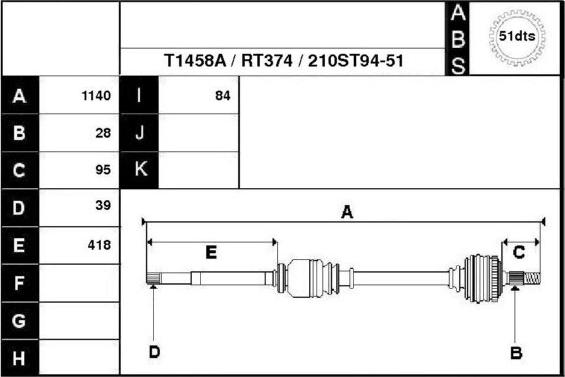 Technika 38210A - Приводной вал autospares.lv